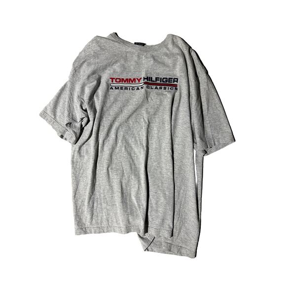 Vintage Tommy Hilfiger American Classics Logo Gray T-Shirt Adult Size Large XL - Picture 1 of 3
